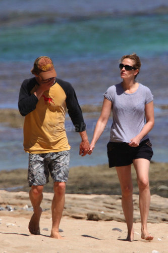  Julia and Danny walking on the playa in Hawaii - May 12, 2009