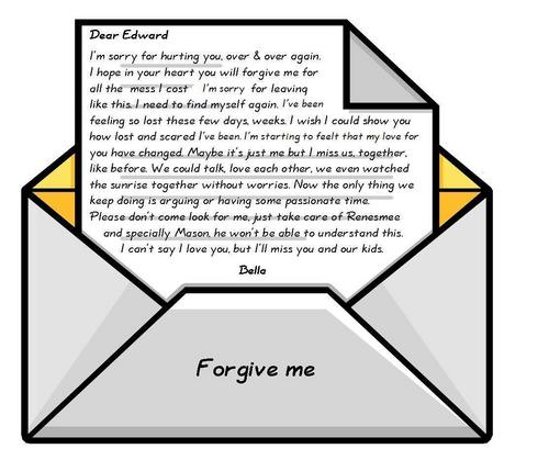  Bella's letter for Edward