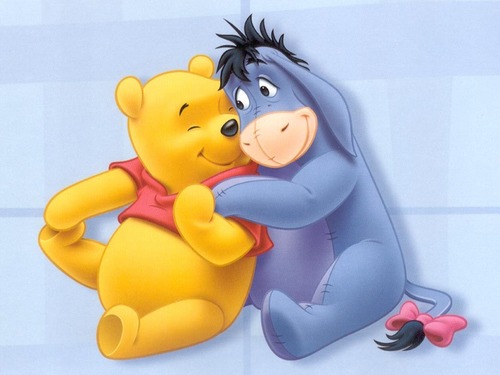  Winnie the Pooh and Eeyore kertas dinding