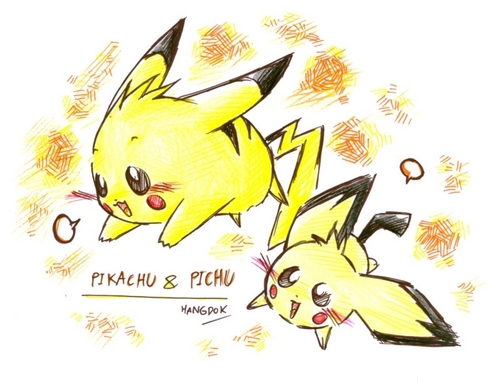  pikachu and pichu