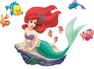 Walt Disney Images - Flounder & Princess Ariel