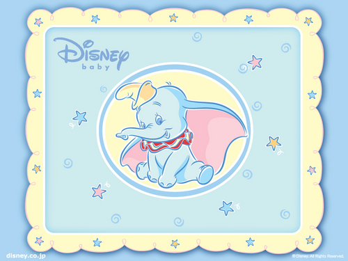 Baby Dumbo karatasi la kupamba ukuta