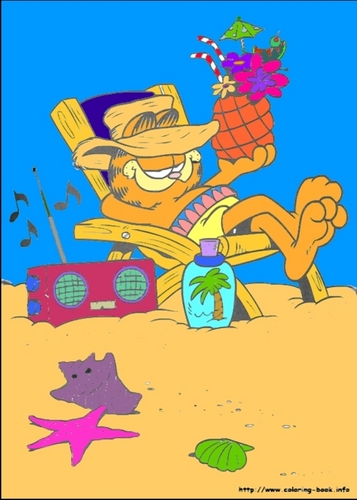  Garfield at the beace