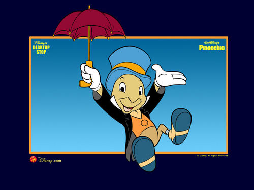  Pinocchio Jiminy Cricket Обои