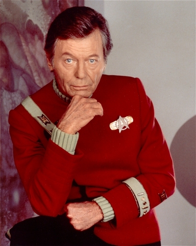 The final portrait of DeForest Kelley in his role as Doctor McCoy, from Star Trek VI.
