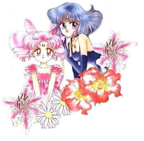  Sailor chibi Moon & Sailor Saturn