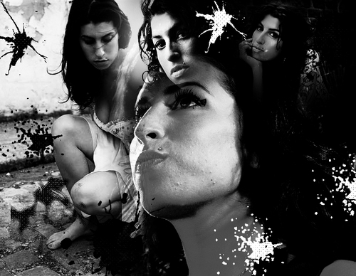  Amy Winehouse Black and White Banner