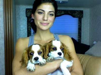 Genevieve and her dogs