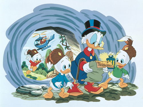  Uncle Scrooge, Huey, Dewey and Louie দেওয়ালপত্র