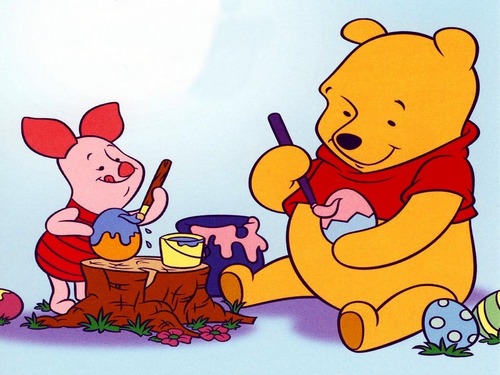  Winnie the Pooh Easter 바탕화면