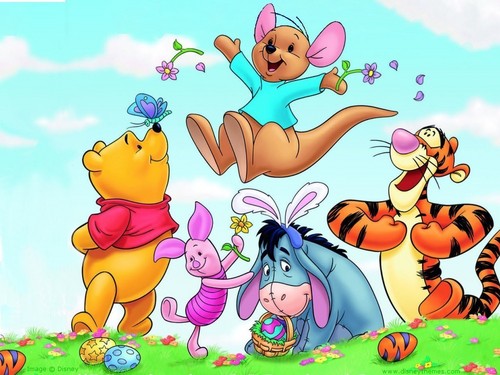  Winnie the Pooh Easter hình nền