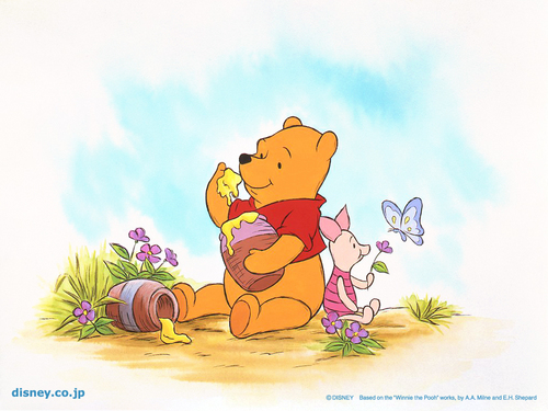  Winnie the Pooh and Piglet پیپر وال