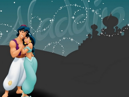 Aladdin and melati, jasmine kertas dinding