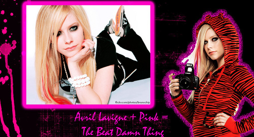  Avril Lavigne + rosado, rosa = The Best Damn Thing