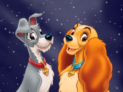  Lady and the Tramp kertas dinding