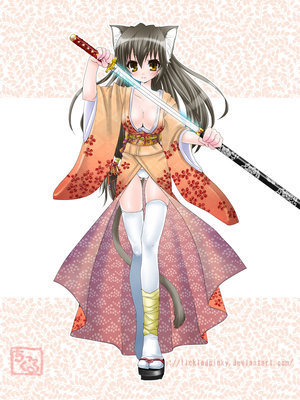  Samurai catgirl