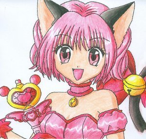 mew strawberry with weapon