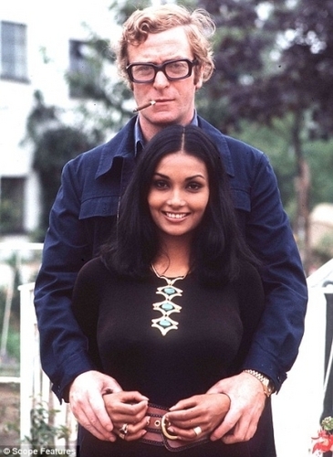  Michael Caine and his wife, Shakira, 1973