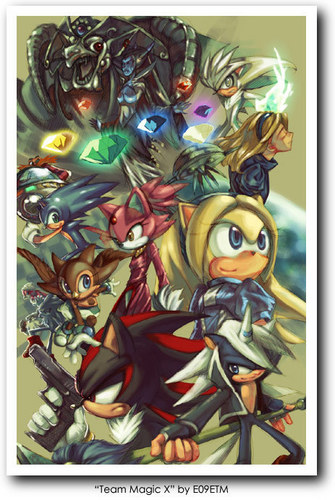  My Drawing of all the Sonic Characters ^^