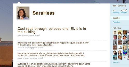  SaraHess tweets that cast read through has began for episode 1!!