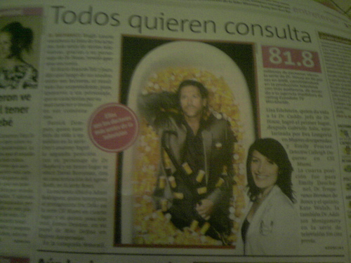  TV sexiest characters (mexican newspaper article)