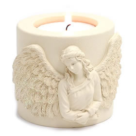 Angel Candle Holder With Candle