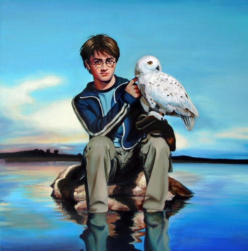 Harry with Hedwig