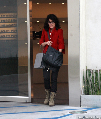 Lisa Edelstein leaving the Alexander McQueen boutique in LA