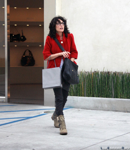  Lisa Edelstein leaving the Alexander McQueen boutique in LA