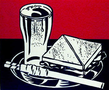  belegd broodje, sandwich and Soda door Roy Lichtenstein