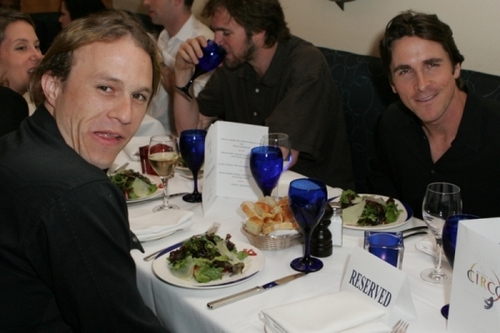 Heath with Christian Bale