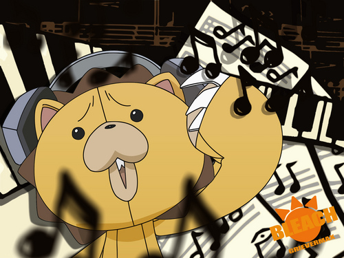  Kon With Headphones On In a 音楽 Notes in the Background