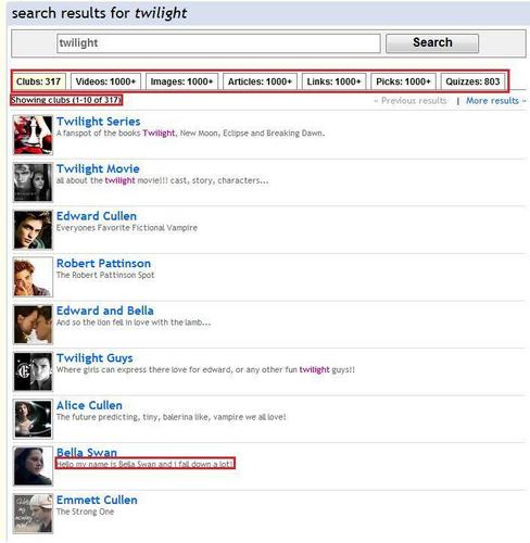  Twilight खोजिए Page on फैन्पॉप