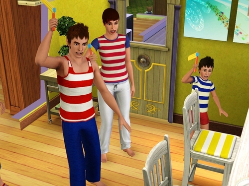  sims 3 - Steel family