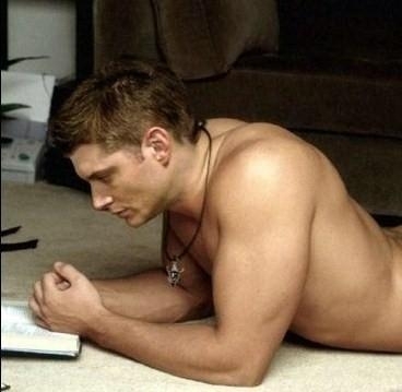 Dean Winchester on floor topless