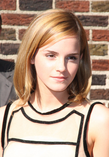Emma Watson appears at the "Late Show with David Letterman", New York City