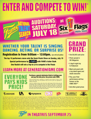  MGM's "FAME" Fiesta Texas Six Flags Talent Suchen