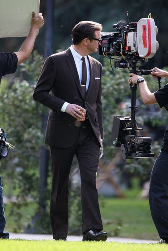  Colin Firth on set of A Single Man