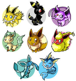  Eevee and its evolutions