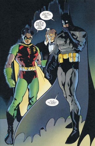  Bruce Wayne as Robin, Tim 鸭, 德雷克 as 蝙蝠侠