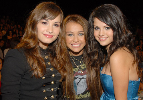  Miley, demi, and selena