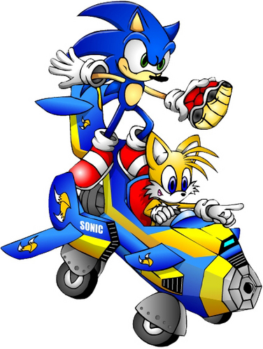  Sonic and Tails flying