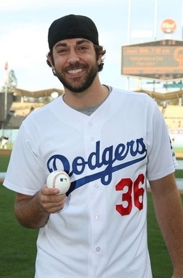 Zachary Levi Throws Ceremonial First Pitch At The Dodger Game