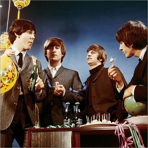  Beatles with champagne