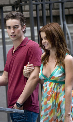  Chace Crawford on the set of Gossip Girl