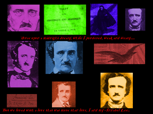  Edgar Allen Poe Portrait karatasi la kupamba ukuta