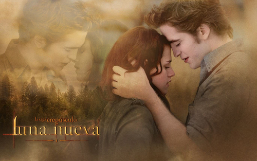  luna Nueva achtergrond - Edward y Bella
