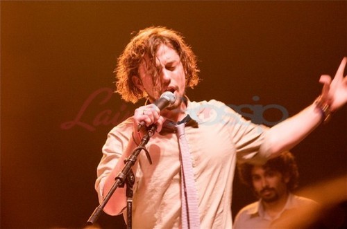 Jackson Rathbone on stage with 100 Monkeys in Dallas