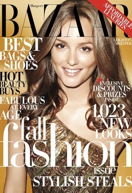  Leighton on the cover of US Bazaar September 2009