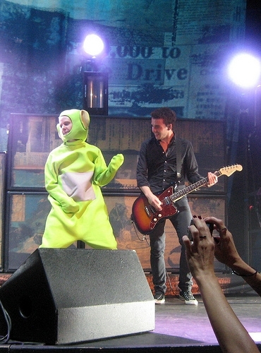 Paramore with Teletubbies, Spiderman & some other weird creatures :D